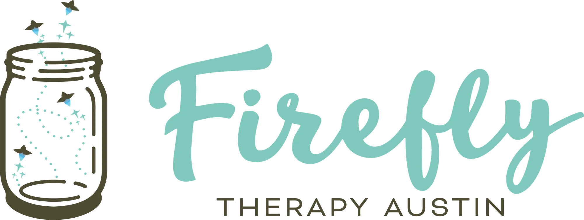 The Firefly Therapy Austin logo, a line-drawn mason jar with fireflies above a script wordmark reading Firefly Therapy Austin